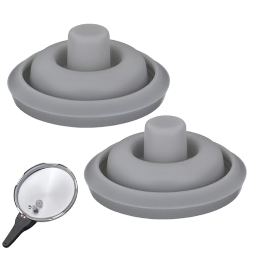 NHQZ 2 pieza Accesorios ollas a presion, Goma olla express, Tapa de silicona para olla a presión, Anillo de goma de sellado, Tamaño: 3,1 x 3,1 x 1,4 cm, Adecuado para olla a presión