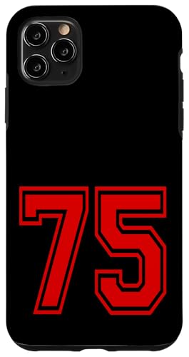�i���o�[75 Red Sports Team Style �X�}�z�P�[�X iPhone 11 Pro Max �p