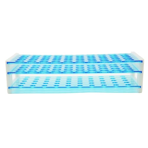 LSVERDE 1 Pcs Test Tube Rack for 15/18 mm Tubes, 50 Holes with Hole Diameter 18mm, Detachable Plastic Centrifuge Tube Holder