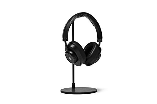 Image of Master & Dynamic MW65 Active Noise-Cancelling Wireless Headphones - Bluetooth Over-Ear Headphones with Mic - Luxury Black Metal /Black Leather