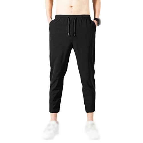 Pantalon de sport homme Roquorl Ice Silk léger noir 4XL