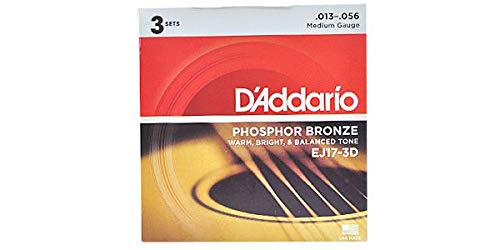 DADDARIO (__I) AR[XeBbNM^[ EJ17-3D 3-Pack Phosphor Bronze Wound Medium