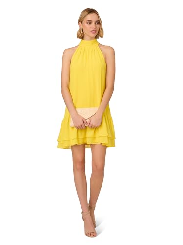 Image of Adrianna Papell Women's Chiffon Trapeze Short Dress