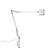 Produktbild Flos Kelvin Edge Clamp Tischleuchte aus Aluminium in der Farbe Chrome, Maße: 41,4cm x 47,3cm, F3460057