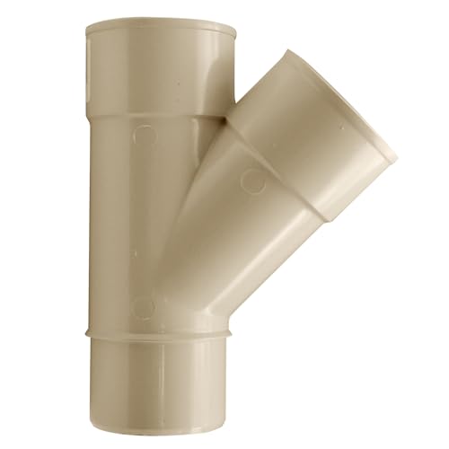 Jardibric - Culotte Descente Gouttière Ø80 Sable - Raccord Y Gouttière PVC 1 Mâle 2 Femelle - Raccord Eau Pluviale