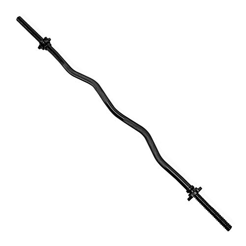 Cap Barbell 47-Inch Standard Threaded Solid Easy Curl Bar
