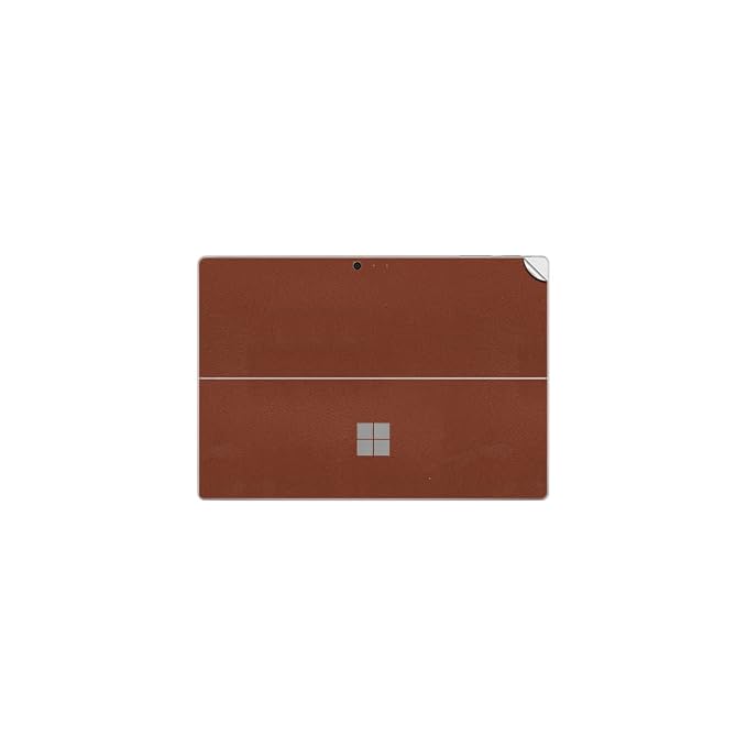 GADGETS WRAP Premium Vinyl Laptop Decal Top Only Compatible with Microsoft Surface Pro 4 - Leather Brown