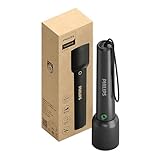 PHILIPS SFL1236 Linternas Recargables, Linterna LED Súper Brillante, Linterna de Mano Táctica USB con 4 Modos de Luz...