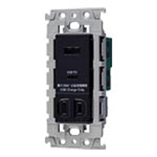 パナソニック(Panasonic) 埋込充電用USBコンセント2ポート 18W USB-A・C 扉付コンセント付 ブラック WTL147740B（Amazon）