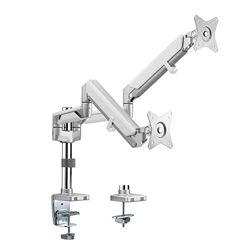 Support de bureau LogiLink BP0089 pour 2 écrans LCD à ressort à gaz