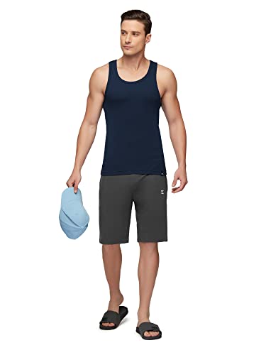 Image of XYXX Men's 100% Combed Cotton Ribbed Regular Fit Solid Round Neck Vest | Anti Bacterial Finish, Racer Back Baniyan for Man, Tag Free Comfort Man's Inner