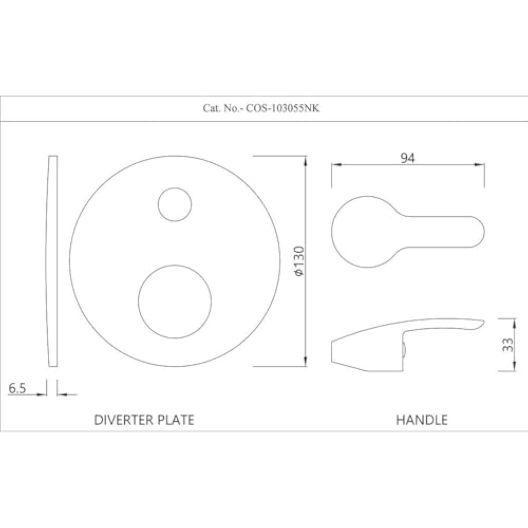 Bathware Cosmo Exposed Parts Kit of Single Lever Diverter
