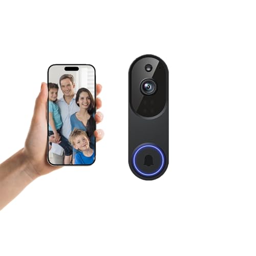 CutePanda 1920P Wireless doorbell Camera, Featuring Artificial Intelligence Human Detection Function, Supporting Two-Way - Detailed View
