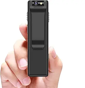 PKST 5MP HD 1080P Mini Pocket Camera Led Flash Rechargeable Metal Black 1 Pc (Pocket Camera)