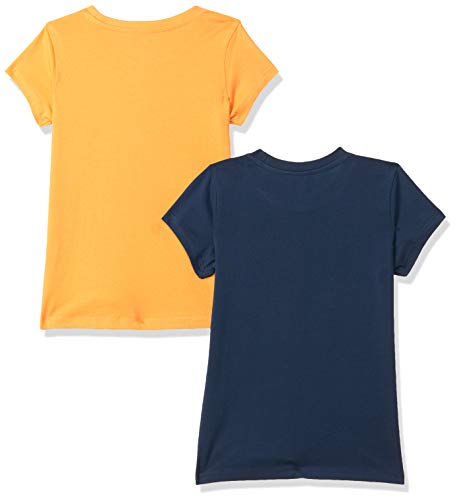 Image of Amazon Brand - Jam & Honey Girls 100% Cotton Printed Half Sleeves Regular Fit T-Shirt (Pack of 2)