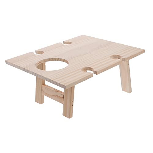Table pliante bois extérieur portable pour pique-nique et vin - 2