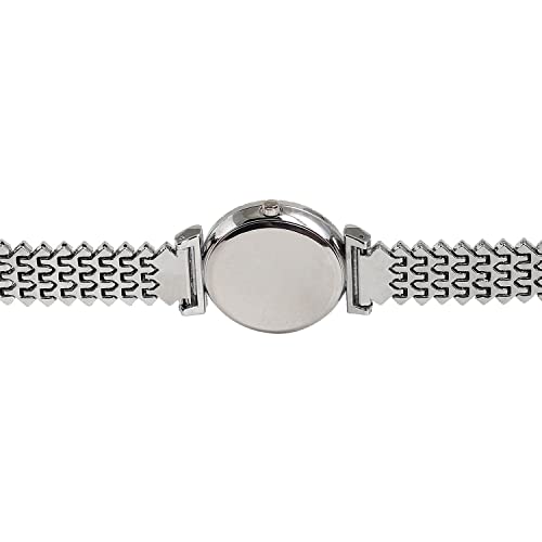 Image of Haute Sauce Women's Embellished Analog Dial with Stainless Steel Strap | Battery Power | Foldover Closure | Quartz Movement | Fashion Wrist Belt Watch for Female and Girls