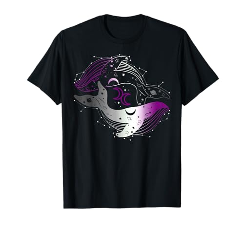 Asexuell Pride Kosmische Wale Ace Flagge LGBTQ T-Shirt