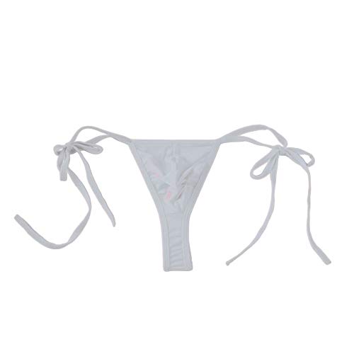 JEERLEEP Mens Sexy ice Silk Bikini Tie Side G String T Back Thongs Briefs Adjustable Underwears2