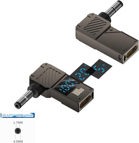 Image of 100W Female Type-C to Laptop Charging Adapter Converter Compatible with Lenovo IdeaPad Yoga Laptop Series, Chro-mebook, Liteon, (4.0X 1.7MM Adapter)