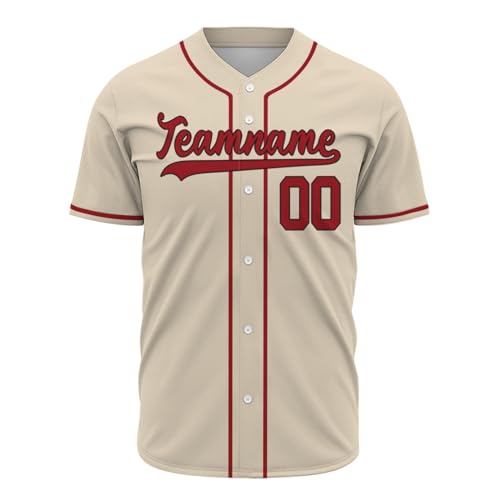 Custom Baseball Jersey Personalized Baseball Jerseys Printed Name Customized Baseball Shirt Sports Fan Jerseys for Men Woman miniatura 2
