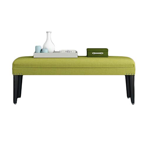 Banc à chaussures long en tissu pour entrée et bout de lit