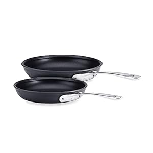 All-Clad HA1 Hard Anodized Nonstick 2 Piece Fry Pan Set 8, 10 Inch Induction Pots and Pans, Cookware Black