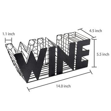 INDIAN DECOR. 81021 Decorative Metal Mesh WINE Cork Holder Basket, Black, STANDARD (INDIAN DECOR.) 4