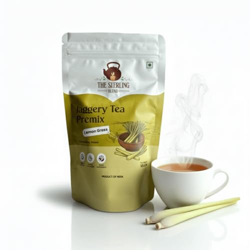 Image of The Sterling Blend Instant Jaggery Tea Premix Pack of 3 | Cardamom Ginger Lemongrass Chai| Naturally Sweetened with Jaggery | Instant Desi Chai Mix | Tea Premix | No Refined Sugar