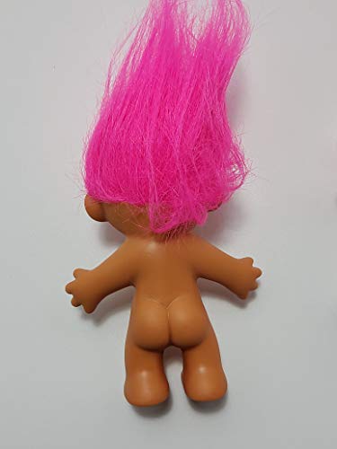 Muñeco Troll con cabello rosa vintage retro miniatura 3