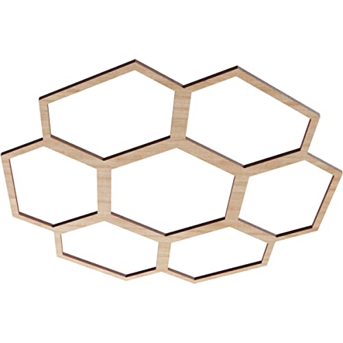 Image of Ekena Millwork 20 inchOD x 8 1 /2 inchID x 1 /4 inchT Florin Wood Fretwork Pierced Ceiling Medallion, Alder