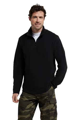 Mountain Warehouse Camber II Men's Half-Zip Microfleece, Black M