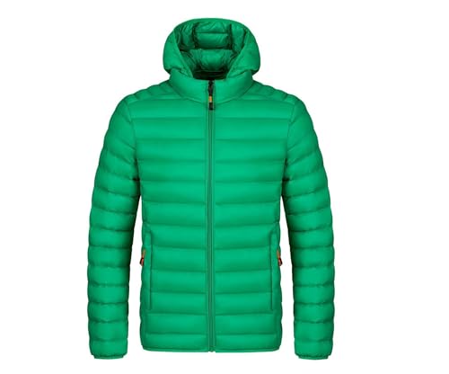 Image of Men's Winter Down Jacket Plus Velvet Hooded Stand Collar Warm Zipper Coat