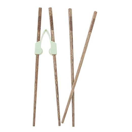 Simple Adults Learning Chopstick Cheater Helper 2pcs Set Adult, Reusable Wooden Auxiliary Training Chopsticks for Elderly and Beginners - Right or Left Handed