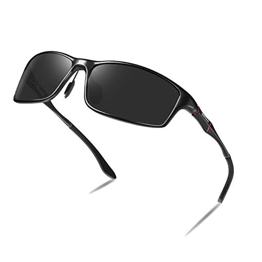 Bircen Mens Polarized Sports Sunglasses Driving Golf Fishing UV Protection Al-Mg Metal Frame Sunglasses for Men Women