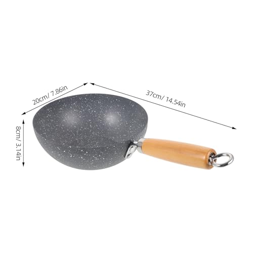 Wok antiadherente patrón mármol 20 cm mini para cocina miniatura 2