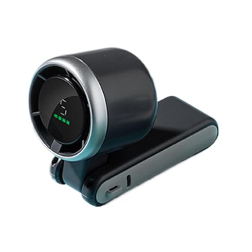 Ventilador portátil de mano, escritorio plegable con ventilador, escritorio ajustable con soplador, diseño plegable, fácil de llevar, 17,1 x 5,5 x 6,2 cm, para viajes, exteriores, uso en interiores