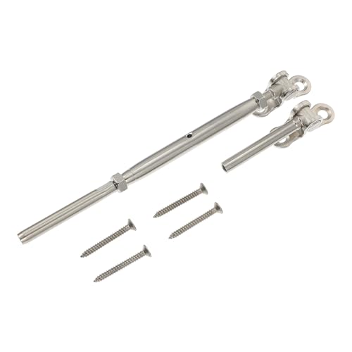 Kit de tensor ajustable de acero inoxidable DOITOOL para barandilla, accesorio para cables de escaleras y líneas de cubierta con superficie lisa y brillante miniatura 1