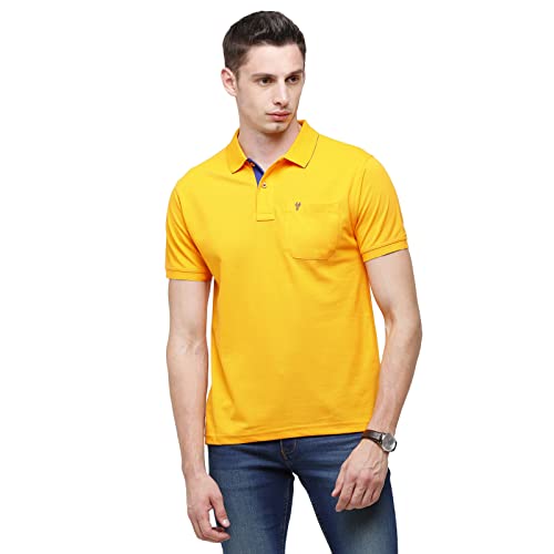 Image of Classic Polo Mens Cotton Blend Solid Half Sleeve Regular Fit Polo NeckT-Shirt