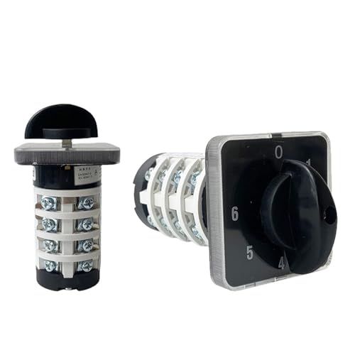 Electric HZ5B-20/4 Control Switch 4 Knots 20A 0-6 Position Changeover Rotary Cam Switch Interruptor 1Pcs