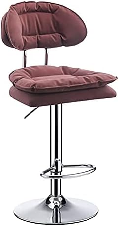 ZDXY Breakfast Bar Stools Barstools Leather Bar Stools, Adjustable Bar Chair, 360° Swivel Kitchens, Adjustable Hight 23.6”to 31.5“ Breakfast Dining Stools (Color : Purple)