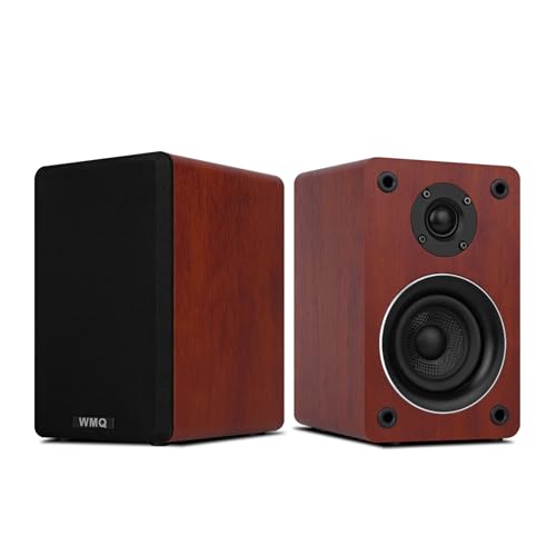 Image of 40W*2 Passive Bookshelf Speakers for Home Theater Surround Sound, Stereo, and Passive Near Field Monitor, 2-Way,Requires a Receiver or Amplifier (Brown, Pair)