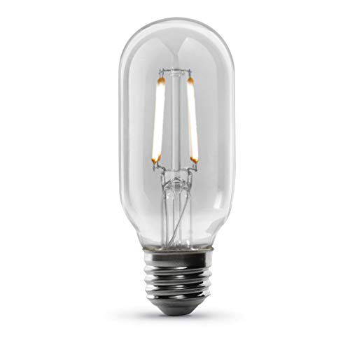 Feit Electric Vintage Exposed Filament Clear Glass LED T14 with a Medi