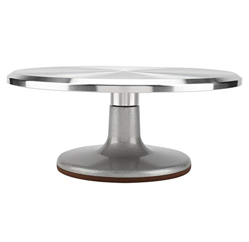 Krumble Bandeja giratoria de acero inoxidable, diámetro de 31 cm, ideal para cortar y hornear pasteles, Plato Giratorio para Tartas, plato para decorar Base giratoria para Pasteles