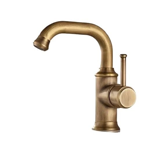 Robinet mitigeur noir bronze anti-traces à bec haut pour laver les mains facilement