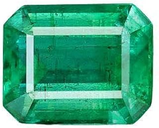 5.50 Carat 6.25 Ratti Natural Emerald Stone (Pan) Lab Natural Emerald Stone Gemstone for Astrological Purposes (Gs51-B0DKFP6936, Silver, Created Sapphire