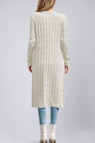 Image of Cakulo Womens Long Cardigans Cable Knit Chunky Cardigan Sweaters Open Front Fall Winter Fashion Outfits Coats 2025