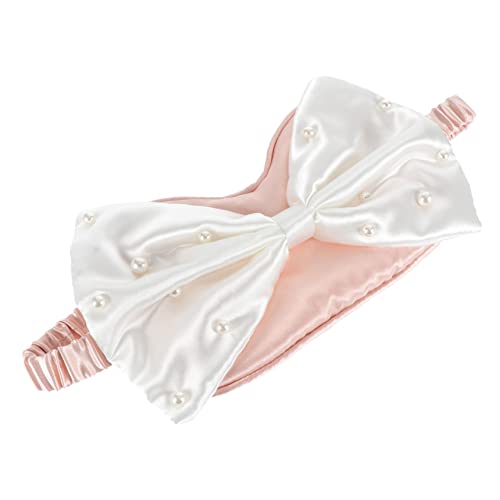 HAPINARY 目隠し cute パール(pearl) shadows eye patch eye mask 家庭用 からかい 蓋 人工 ボウアイパッチ 快適なアイシェード ポリエステル ピンク