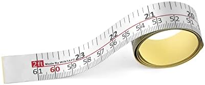 WIN TAPE Workbench Ruler Adhesive Backed Tape Measure - 24 Inches 61 Centimeters Tape Measure (Right to Left - Inches/cm)