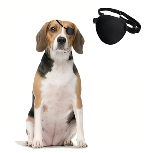 MANON ROSA Dog Eyepatch - Protective Cover for Small, Medium, Large Dogs and Cats With Canine Injuries After Surgery, Wounds, Missing Eye (Medium)